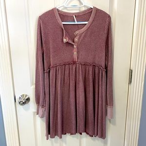 Free People Button Up Sweater Dress